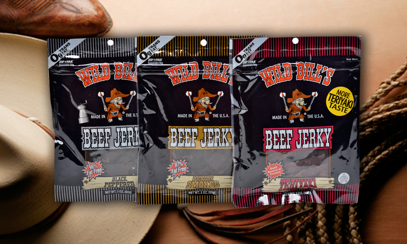 Wild Bill's Black Pepper packs a punch.  If you love a little bit of heat and a whole lot of smoke, this is the jerky for you.  In the popular 3oz bag, some folks say it's the true taste of the West......ACCORDING TO BILL!